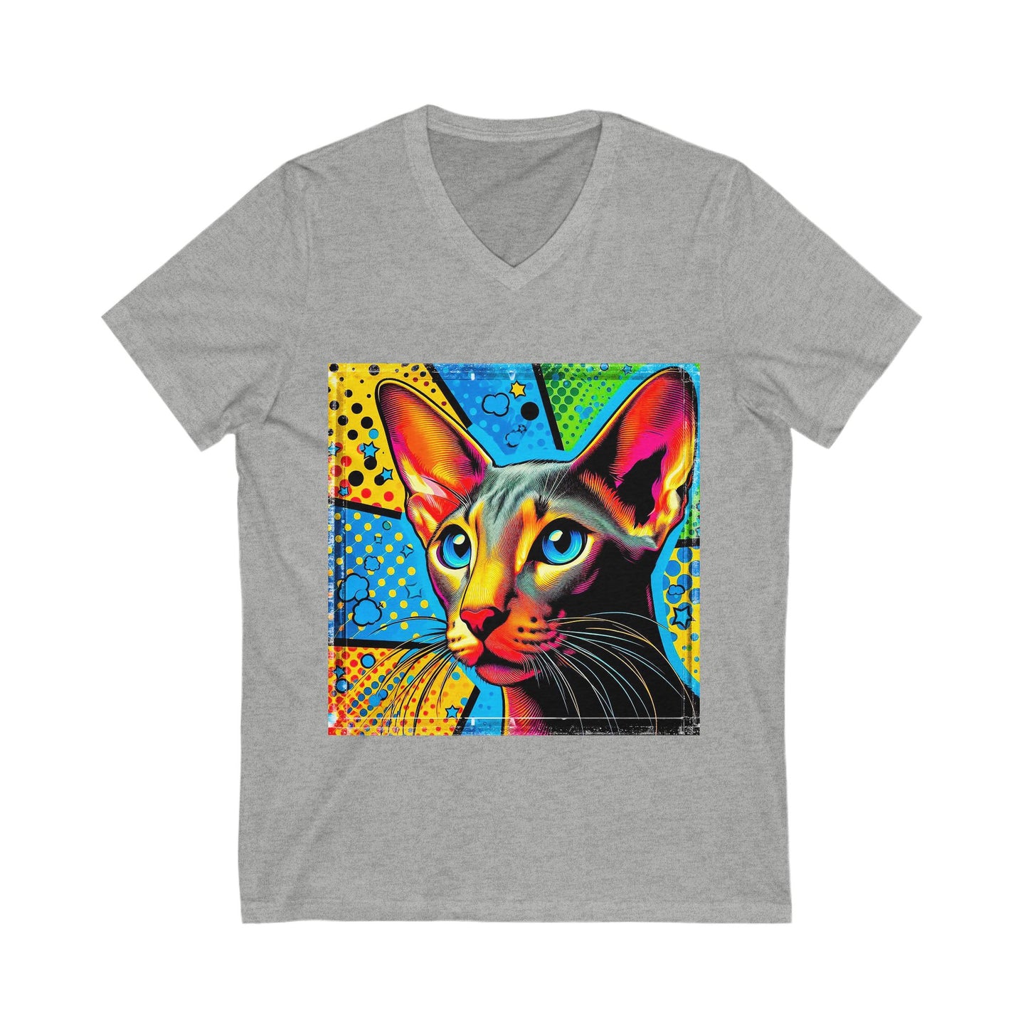 Oriental Shorthair Unisex Jersey Short Sleeve V-Neck Tee