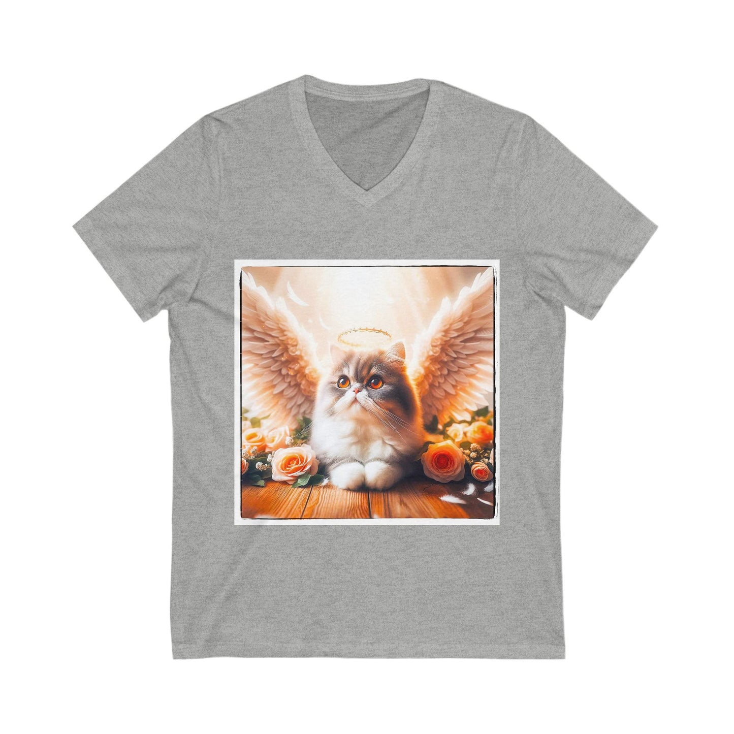 Persian Cat Unisex Jersey Short Sleeve V-Neck Tee