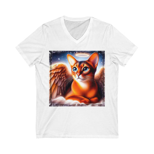 Abyssinian Unisex Jersey Short Sleeve V-Neck Tee