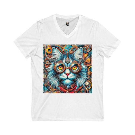 Maine Coon Unisex Jersey Short Sleeve V-Neck Tee