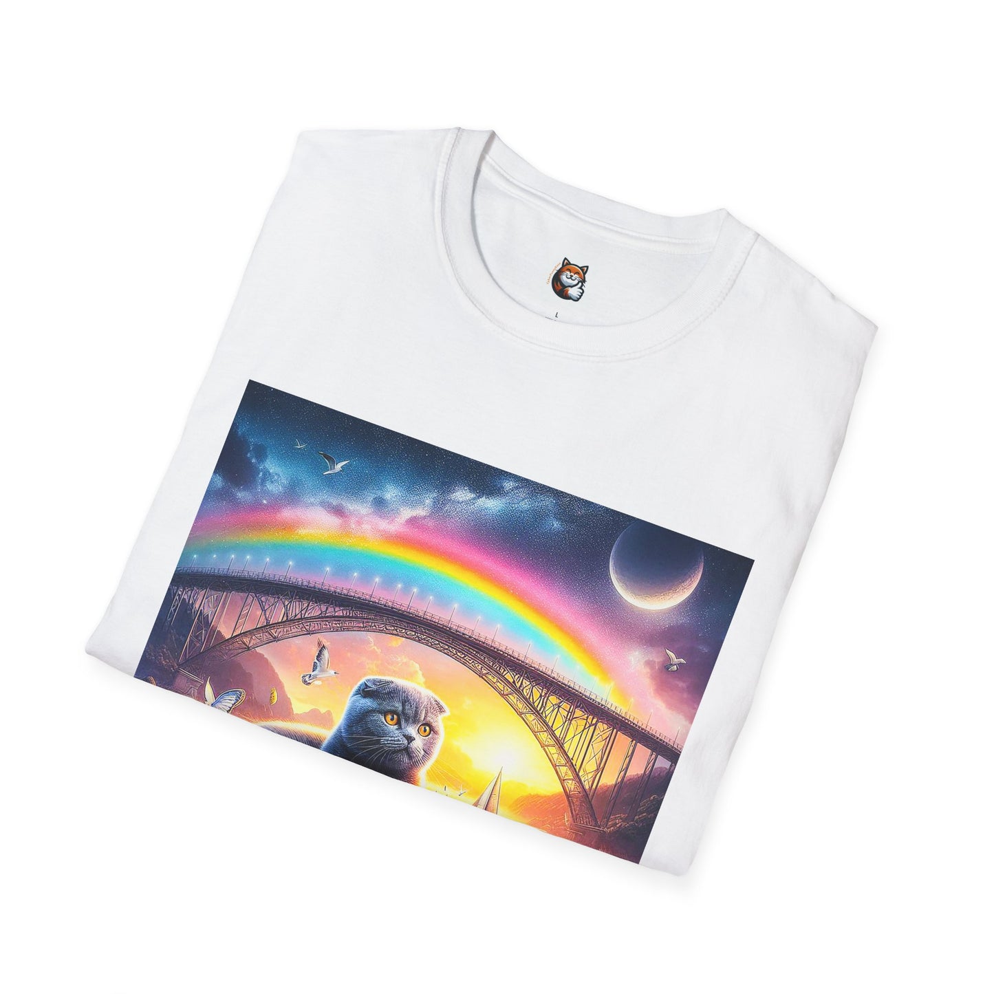 Scottish Fold Cat rainbow  T-Shirt