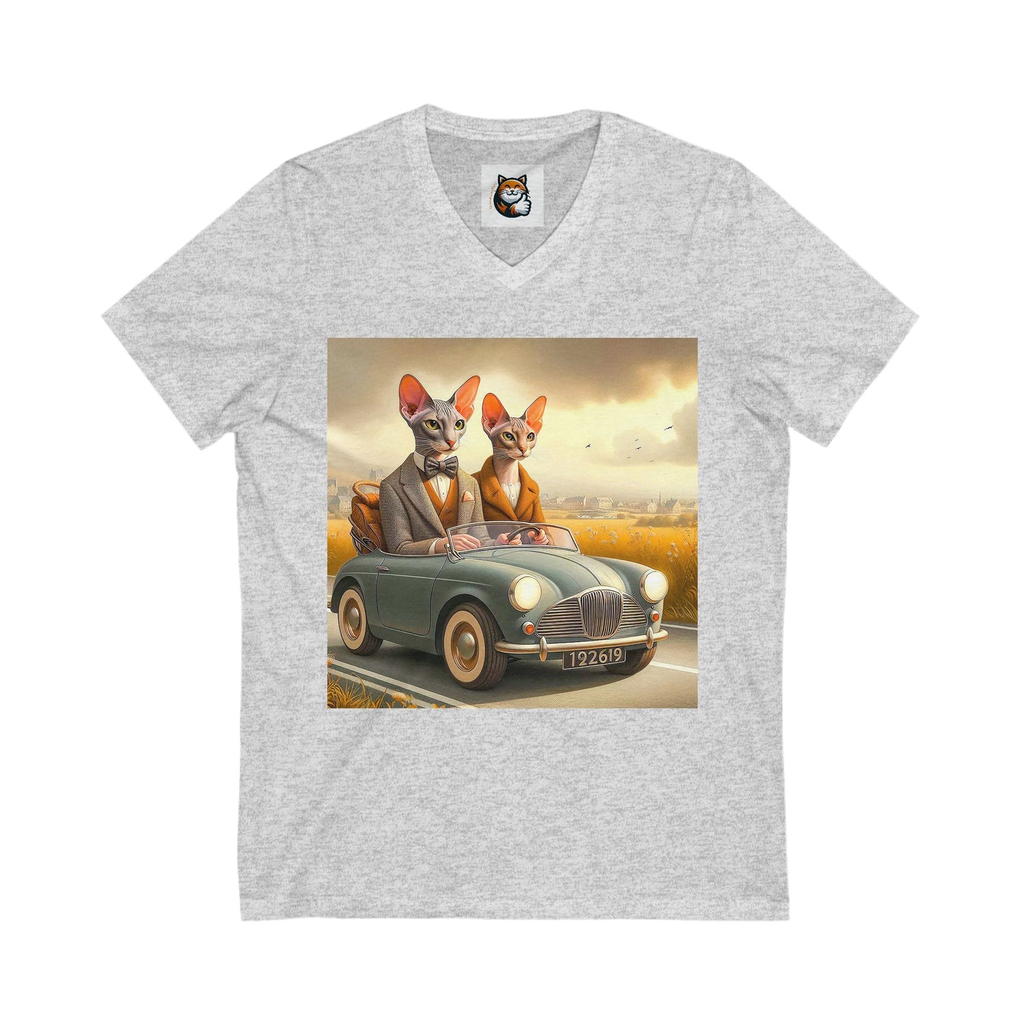 Wacky Oriental Shorthair Unisex Jersey Short Sleeve V-Neck Tee