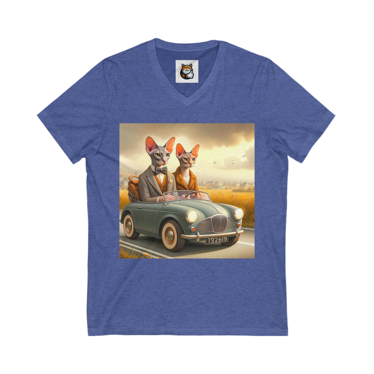 Wacky Oriental Shorthair Unisex Jersey Short Sleeve V-Neck Tee