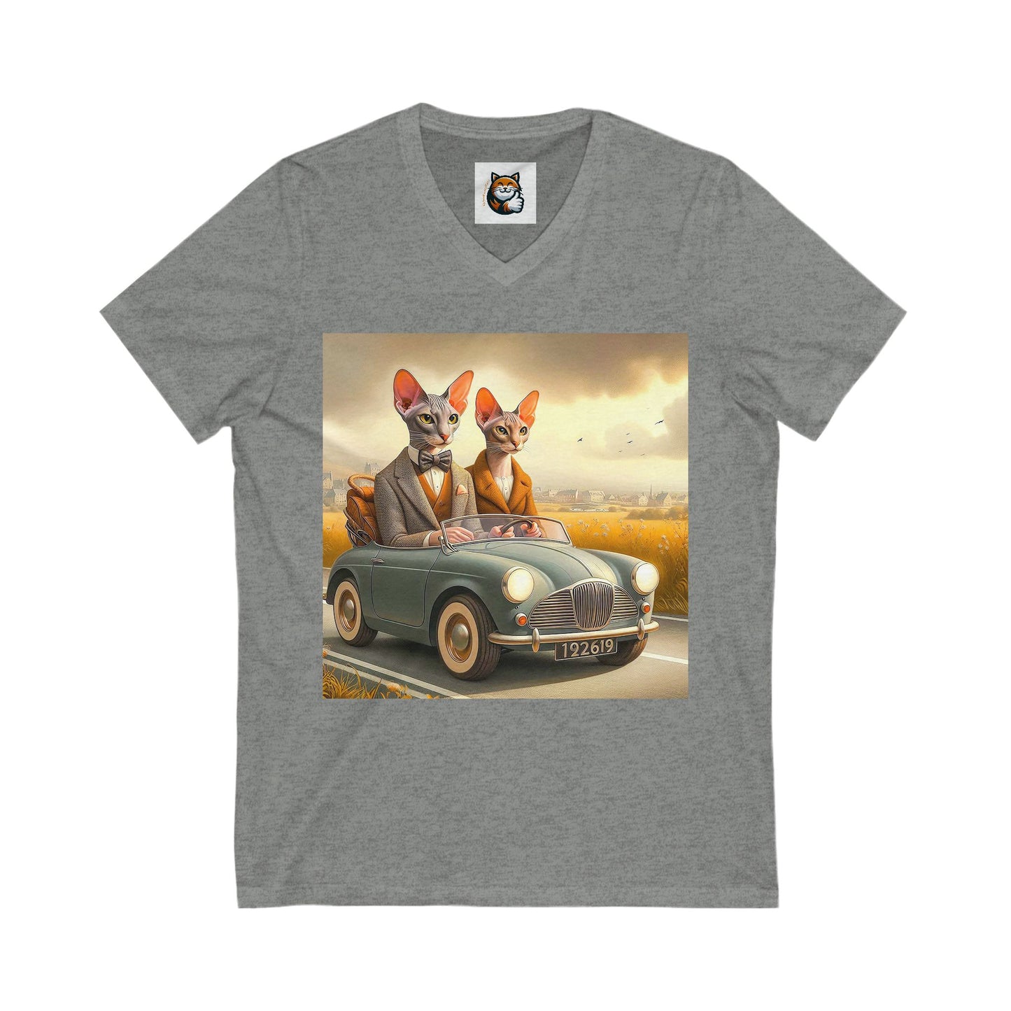 Wacky Oriental Shorthair Unisex Jersey Short Sleeve V-Neck Tee