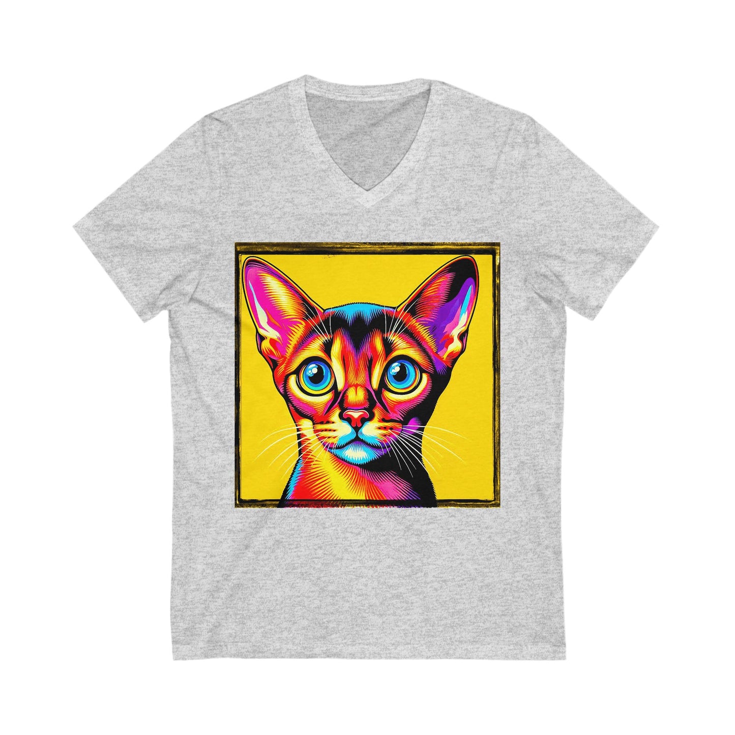 Abyssinian Unisex Jersey Short Sleeve V-Neck Tee