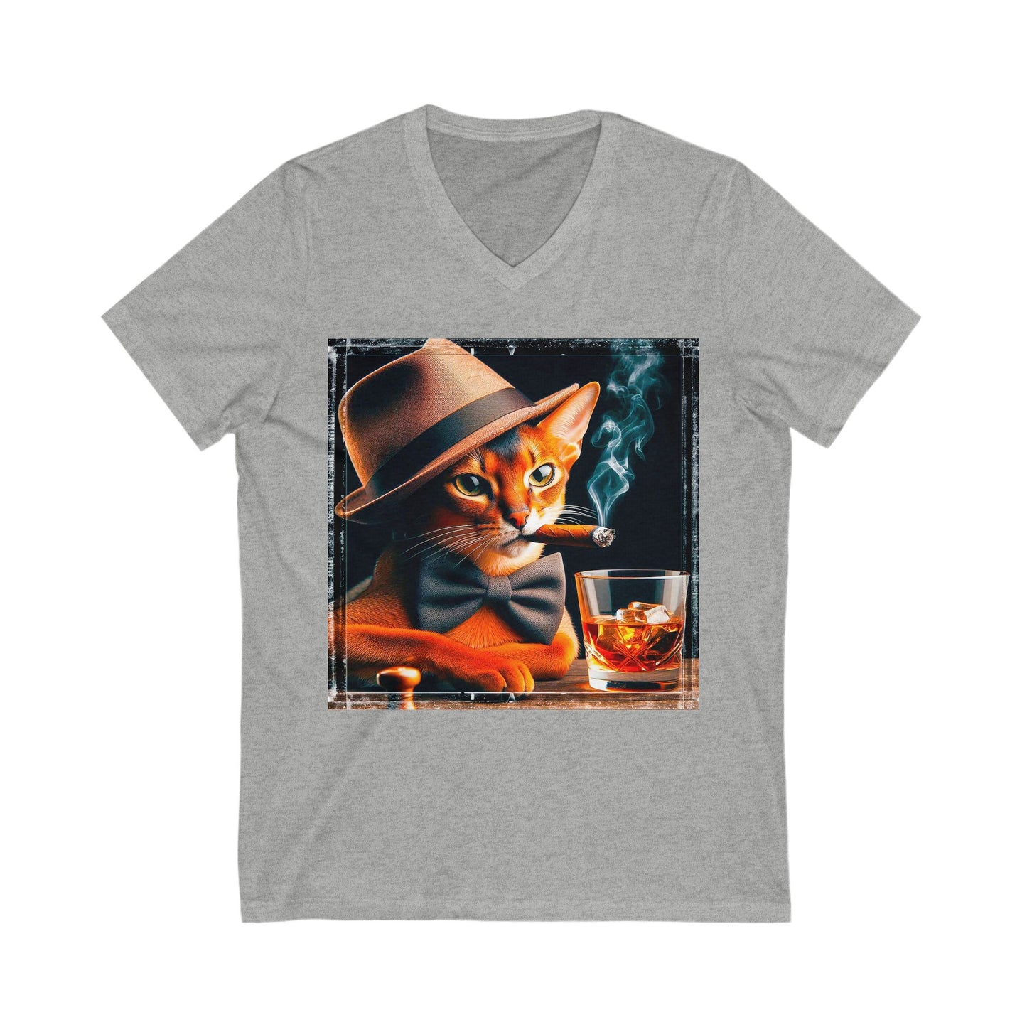 Abyssinian Unisex Jersey Short Sleeve V-Neck Tee