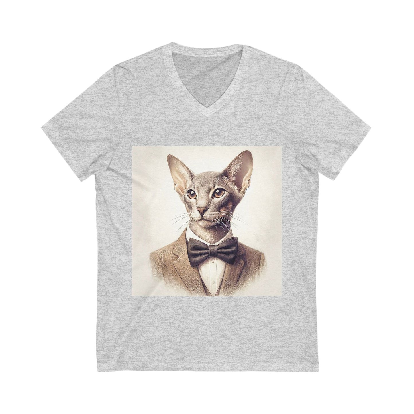 Oriental Shorthair Unisex Jersey Short Sleeve V-Neck Tee