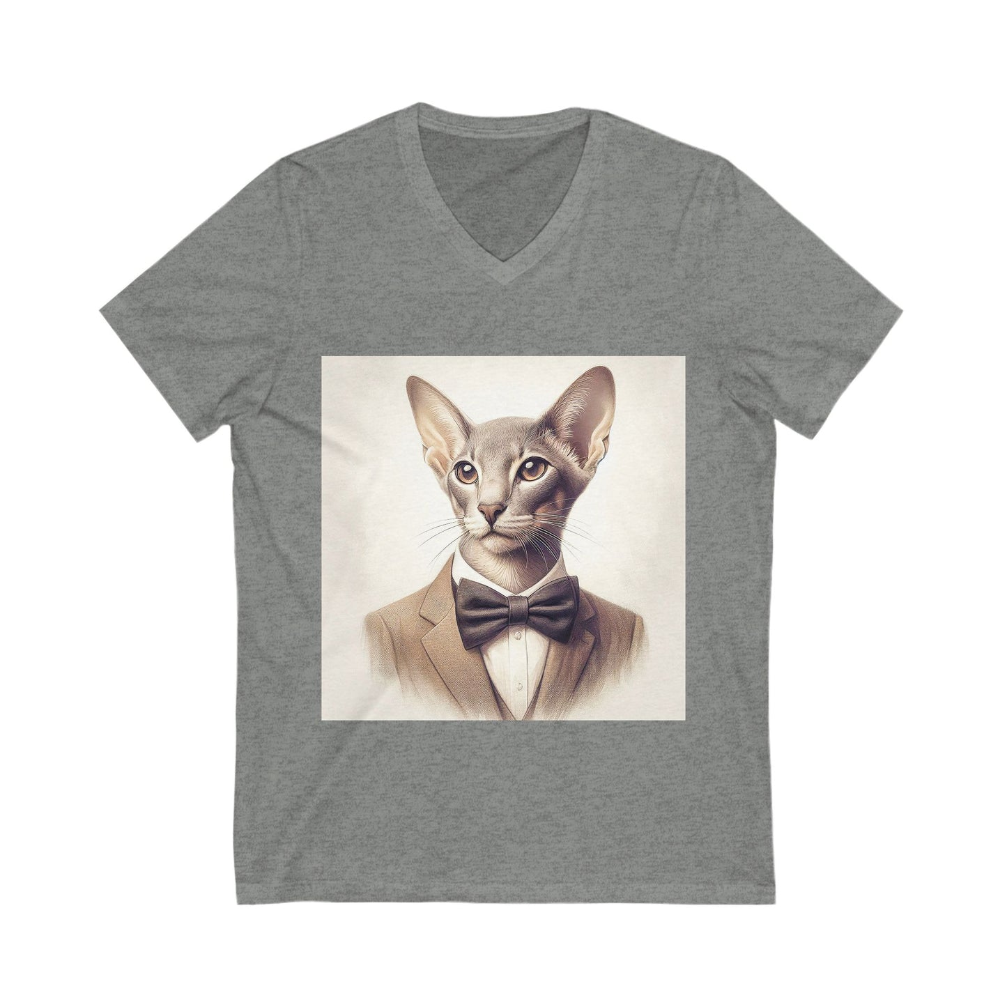 Oriental Shorthair Unisex Jersey Short Sleeve V-Neck Tee