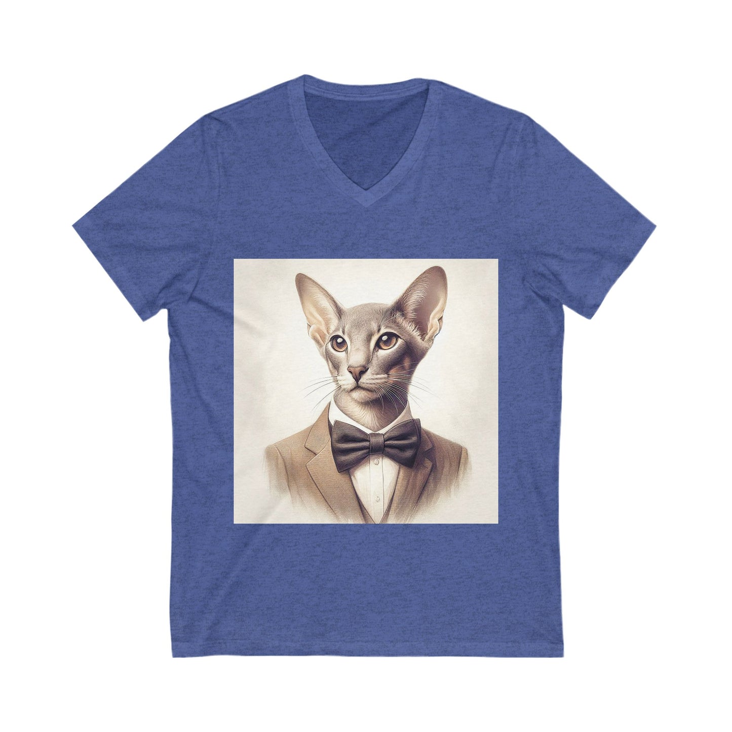 Oriental Shorthair Unisex Jersey Short Sleeve V-Neck Tee