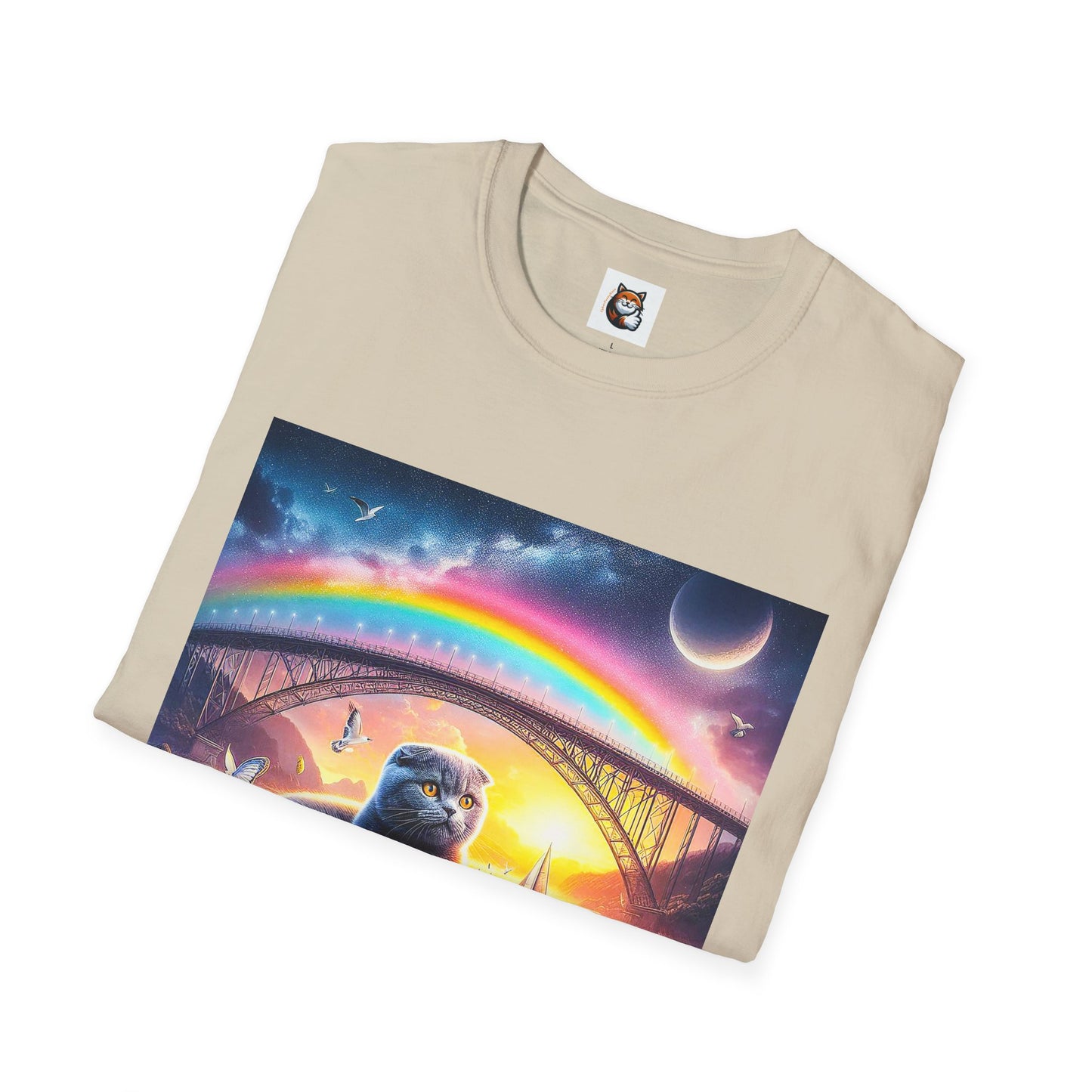 Scottish Fold Cat rainbow  T-Shirt