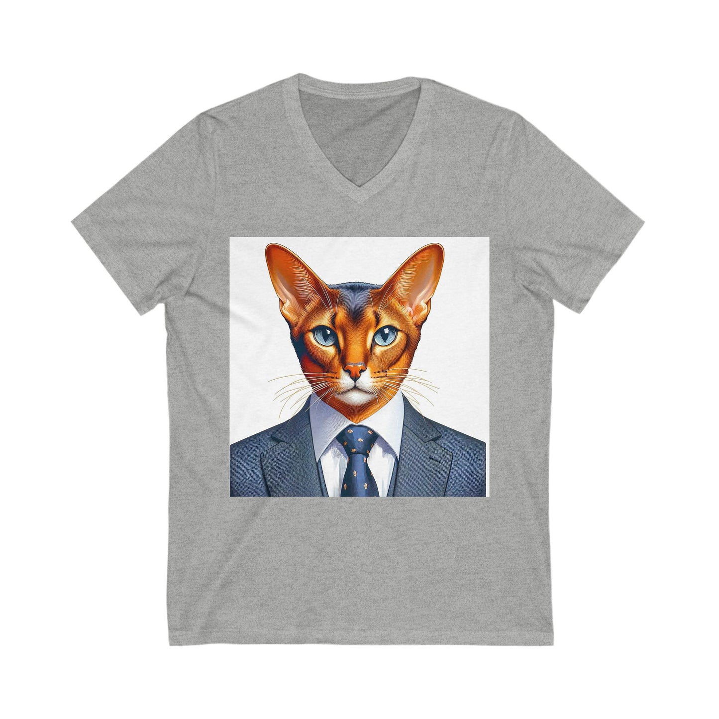 Abyssinian Unisex Jersey Short Sleeve V-Neck Tee